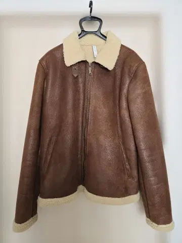 ZARA B-3 플라이트 자켓 무스탕 보아 XL