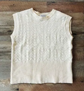steven alan 아이보리 슬리브리스 베스트 니트