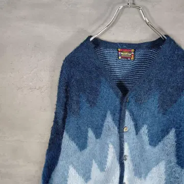 맥그리거 아크릴 가디건 패턴 빈티지 구제 의류 XL
