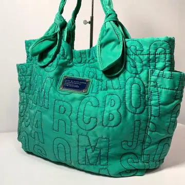 MARC JACOBS 토트백 그린 올 패턴 A4 수납 가능 숄더 경량