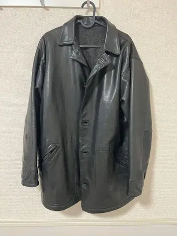 빈티지 가죽 카 코트