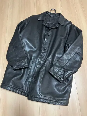 빈티지 가죽 카 코트