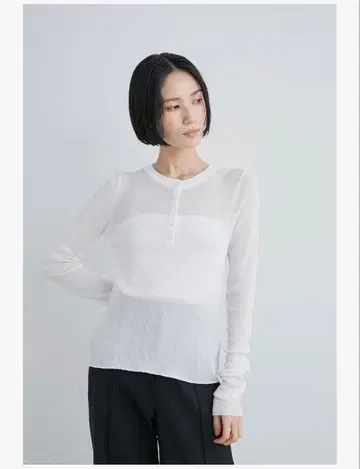 miesrohe 헨리넥 시어 리브 니트