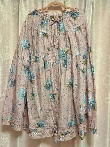 핑크하우스 롱 스커트 핑크