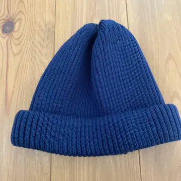 ROTOTO 코튼 롤업 비니 navy
