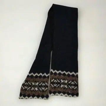 van 네이비 페어아일 패턴 머플러