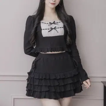 pium 피움 도리 프릴 티셔츠 셋업