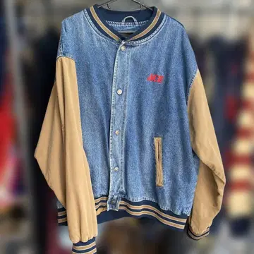 ACE 빈티지 데님 바시티 자켓