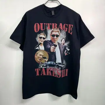 OUTRAGE 아웃레이지 [ L 사이즈 ] 티셔츠 블랙