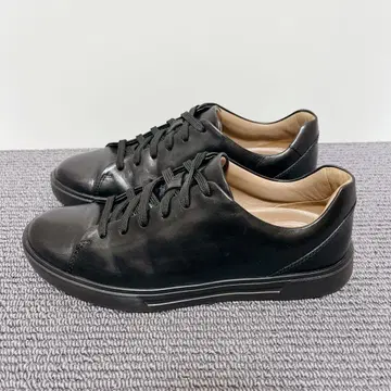 Clarks Un Costa Lace UK7 블랙 레더 스니커즈