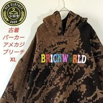 후드티 구제 의류 프린트 블리치 블랙 아메카지 XL 빅 루즈