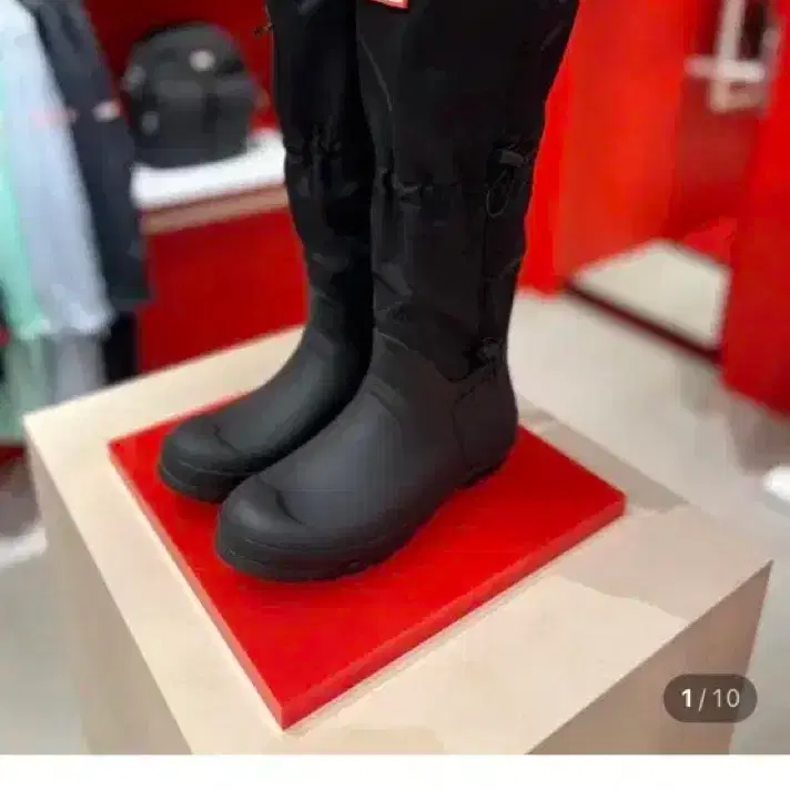 Hunter Travel Tall Rain Boots Black