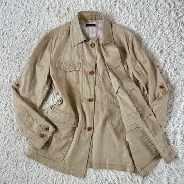 Stanley Blacker 린넨 100% 사파리 자켓 벨트 포함