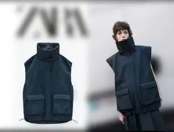 ZARA 나일론 블렌드 오버사이즈 베스트 스탠드