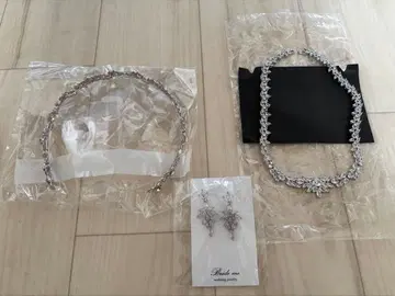 브라이덜 액세서리 세트 머리띠 목걸이 귀찌