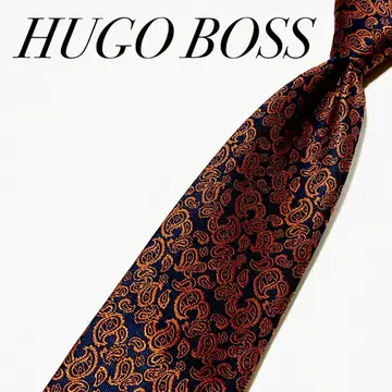 3785 컨디션 최상 휴고보스 넥타이 페이즐리 꽃무늬