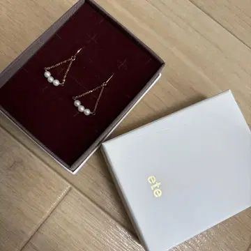 ete 삼각형 펄 귀걸이
