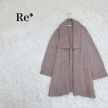 Re 아르이 롱 가디건 숄카라 니트 알파카 겉옷