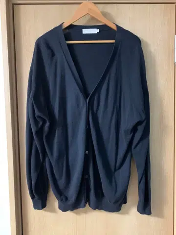 Graphpaper 블랙 코튼 가디건 사이즈 2