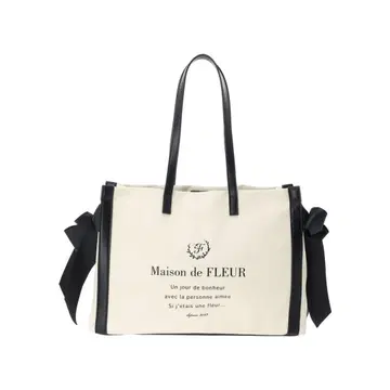 Maison de FLEUR 캔버스 스퀘어 토트백