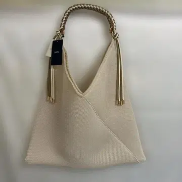 쉽스 새상품 메쉬 토트형 숄더백 베이지