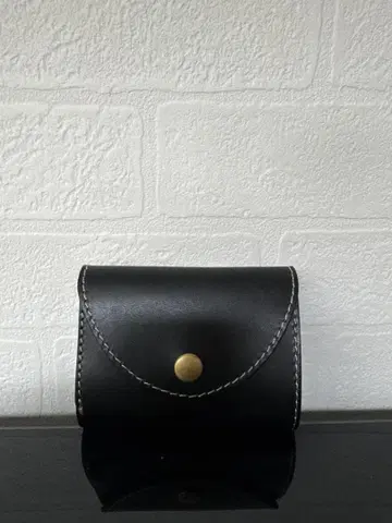 [타치야] 도치기 가죽 3단 폴더형 미니 지갑 블랙 T0447N