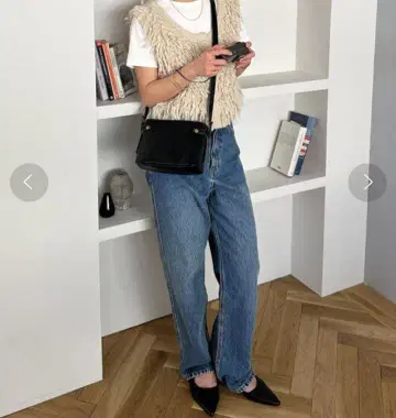 디스코트 빈티지풍 스퀘어 숄더백