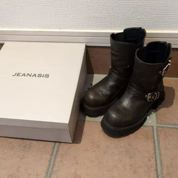 JEANASiS 브라운 가죽 부티