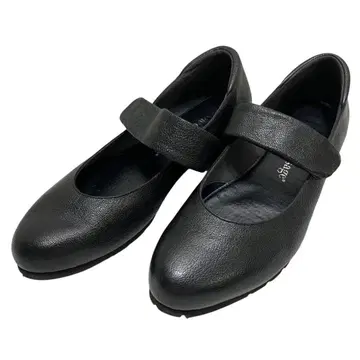 새상품급 워터 마사지 (23.5) 펌프스 아몬드 토 벨트 천연 가죽