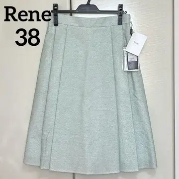 [새상품] Rene 르네 무릎 기장 스커트 그린