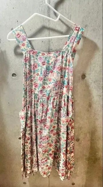 꽃무늬 원피스 구제 의류 빈티지 쇼와