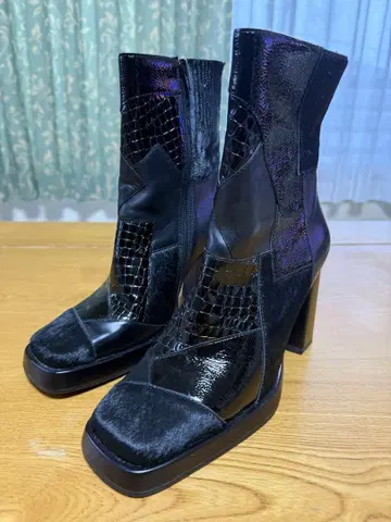 리얼 가죽 블랙 부츠 36.5