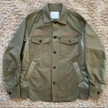 sacai 사카이 ma-1 ma1 셔츠 밀리터리 카키