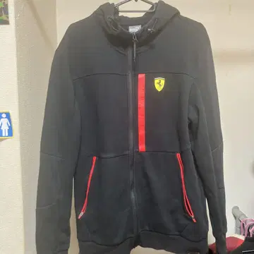 Ferrari 집업 후드티 블랙/레드