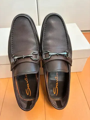 [새상품급] Santoni 5.5 다크 브라운 비트 로퍼