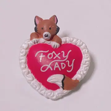 80's vintage 브로치 여우 foxy lady