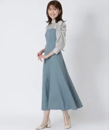앙데팡당 원피스 드레스 노엘라 스나이델 릴리 브라운 스카이블루