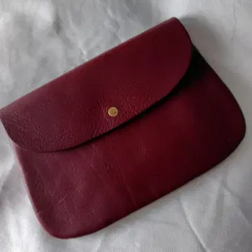 LONA 소가죽 파우치 M 사이즈 와인 미사용