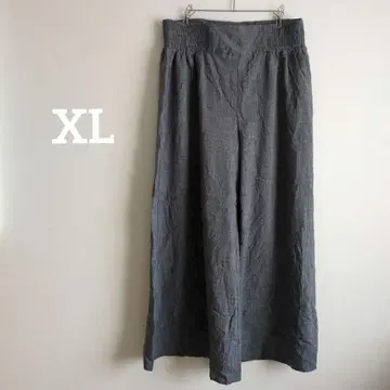 빅 사이즈 와이드 팬츠 [ XL ] 100% 폴리에스테르 그레이 여성용