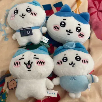 치이카와 (먼작귀) 하치와레 봉제 인형 키링 4개 세트