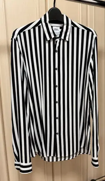 ZARA 스트라이프 긴팔 남성용 셔츠