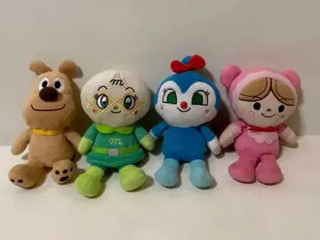 호빵맨 짤랑이 세균맨 치즈 봉제 인형 세트