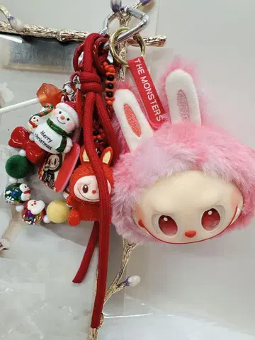 [ 핸드메이드 신상 ] 키링 봉제 인형 빨간색 계열 크리스마스
