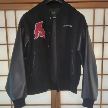 a few Good kids 바시티 자켓 블랙 빨간색 로고