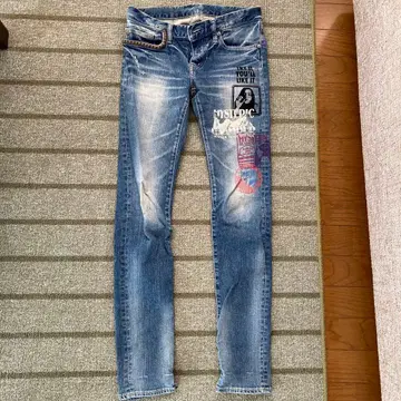 HYSTERIC GLAMOUR 프린트 데님 팬츠