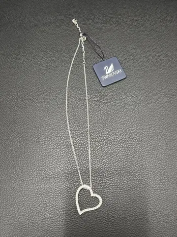 스와로브스키 목걸이 Love 펜던트 하트 실버
