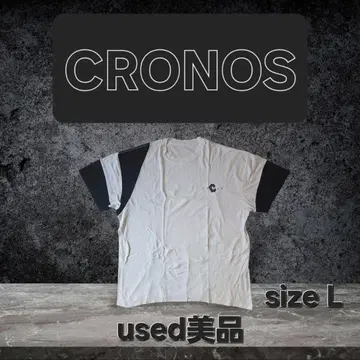 크로노스 CRONOS T셔츠 L 사이즈 화이트 x 블랙 used 새상품급