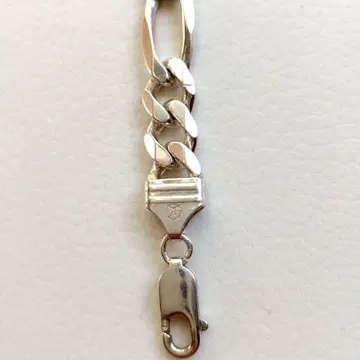 팔찌 남성용 실버 925 빈티지 이탈리아제 피가로 체인