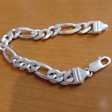 팔찌 남성용 실버 925 빈티지 이탈리아제 피가로 체인