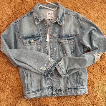 새상품 ZARA 자라 크러쉬 데님 자켓 G 데님 자켓